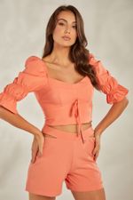 BLUSA MANGA COM LASTEX