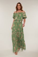 VESTIDO LONGO COM BOTÃO