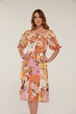 VESTIDO OMBRO A OMBRO COM ELÁSTICO