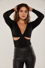 BODY MANGA LONGA FENDA LATERAL