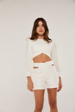 CONJUNTO BLUSA COM MANGA FLUIDA
