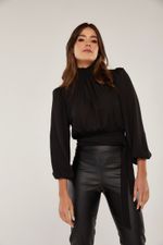 BLUSA GOLA ALTA COM LASTEX