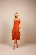 VESTIDO MID ALCINHAS ROLÔ DECOTE