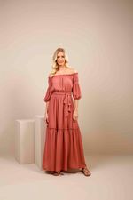 VESTIDO LONGO MANGA FOFA