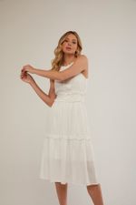 VESTIDO MIDI COM BABADINHO