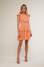VESTIDO FRENTE UNICA COM FENDA LATERAL