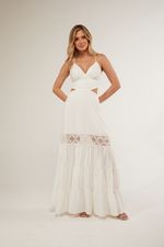 VESTIDO LONGO COM RESINA