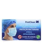 Máscara Branca Protclean com 50 Unidades