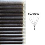 Cílios Marrom 5D W Decemars Curvatura D - Volume Egípcio