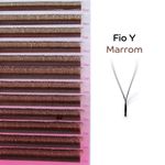 Cílios Marrom Y Fadvan Curvatura D - Volume Brasileiro