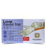 Luva Latex Powder Free Sem Pó Descarpack