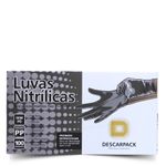 Luva Nitrílica Preta Descarpack sem Pó