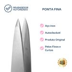 Kit 3 Pinça para Sobrancelhass Edel Solingen Ponta Fina Aço