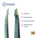 Kit 3 Pinça para Sobrancelhass Edel Solingen Ponta Reta Aço