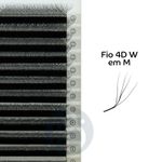 Cílios 4D W Decemars Curvatura M -  Fox Eyes / Delineado