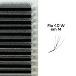 Cílios 4D W Decemars Curvatura M -  Fox Eyes / Delineado