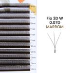 Cílios Marrom 3D W Maria Sasha Curvatura D – Volume Egípico