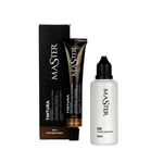 Kit Tintura Master  Castanho Médio + Oxidante para Cílios e Sobrancelhas