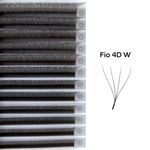 Cílios Marrom 4D W Decemars Curvatura D - Volume Egípcio