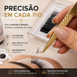Pinça Fadvan para Extensão de Cílios Diamantada  AF02