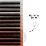 Cílios 4D W Fadvan Curvatura M - Fox Eyes / Delineado