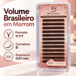 Cilios Marrom Y Bella Moça Curvatura D - Volume Brasileiro