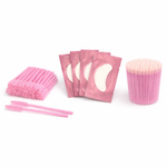 Kit 50 Escovinhas + 50 Aplicadores de Batom + 50 pares de Pads