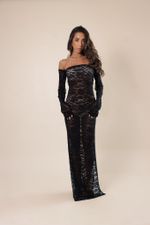 Vestido Luar Renda Preto