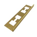Filete Metálico Perfil L Aço Inox Dourado Escovado 2mm x 10mm x 2m LHD
