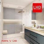 Filete Metálico Perfil L Aço Inox Dourado Escovado 2mm x 10mm x 2m LHD