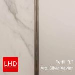 Filete Metálico Perfil L Aço Inox Escovado 2mm x 10mm x 90cm LHD