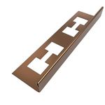 Filete Metálico Perfil L Aço Inox Marrom Escovado 2mm x 10mm x 2m LHD