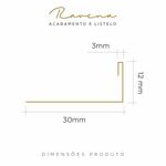 Listelo Slim Aço Inox Ravena 3mmx12mmx3m - Viscardi