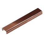 Listelo U Aço Inox Slis Red Gold  133 20mmx8mmx3m - Viscardi