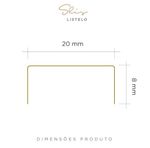 Listelo U Aço Inox Slis Red Gold  133 20mmx8mmx3m - Viscardi