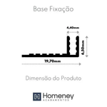 Perfil Redutor Metálico com Base de Fixação Para Piso Laminado 7mm  Homeney