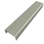 Perfil U Listelo Em Aço Inox Escovado 9mm x 20mm x 2,98m LHD