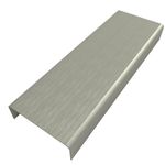 Perfil U Listelo Em Aço Inox Escovado 9mm x 30mm x 2,98m LHD