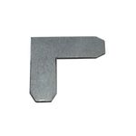 Junção Canto Aço Galvanizado p/ Rodapé Orion 40x13mm Homeney