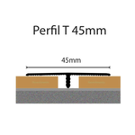 Perfil T 45mm com Base em Alumínio Para Piso Laminado  Homeney