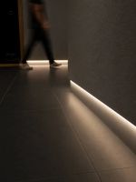 Rodapé Invertido Curvo Lete em Aluminio com Aba para LED 60mm x 20mm - Homeney