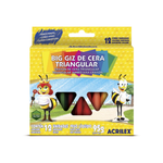 Big Giz de Cera com 12 Cores Triangular - Acrilex 