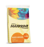 Bloco Adesivo 102 X148mm Amarelo Pautado - Maxprint