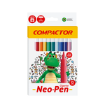 Hidrocor com 12 Cores Compactor Neo-Pen