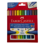 Hidrocor com 12 Cores Vai e Vem - Faber Castell