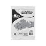 Luva Plástica com 100unds - Nobre