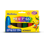 Meu Primeiro Giz com 06 Cores - Acrilex