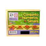 Números e Sinais em Madeira c/ 40pcs - Jott Play