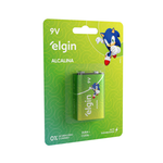 Pilha 9v Alcalina Elgin