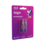 Pilha AAA Recarregável c/ 02unds Elgin